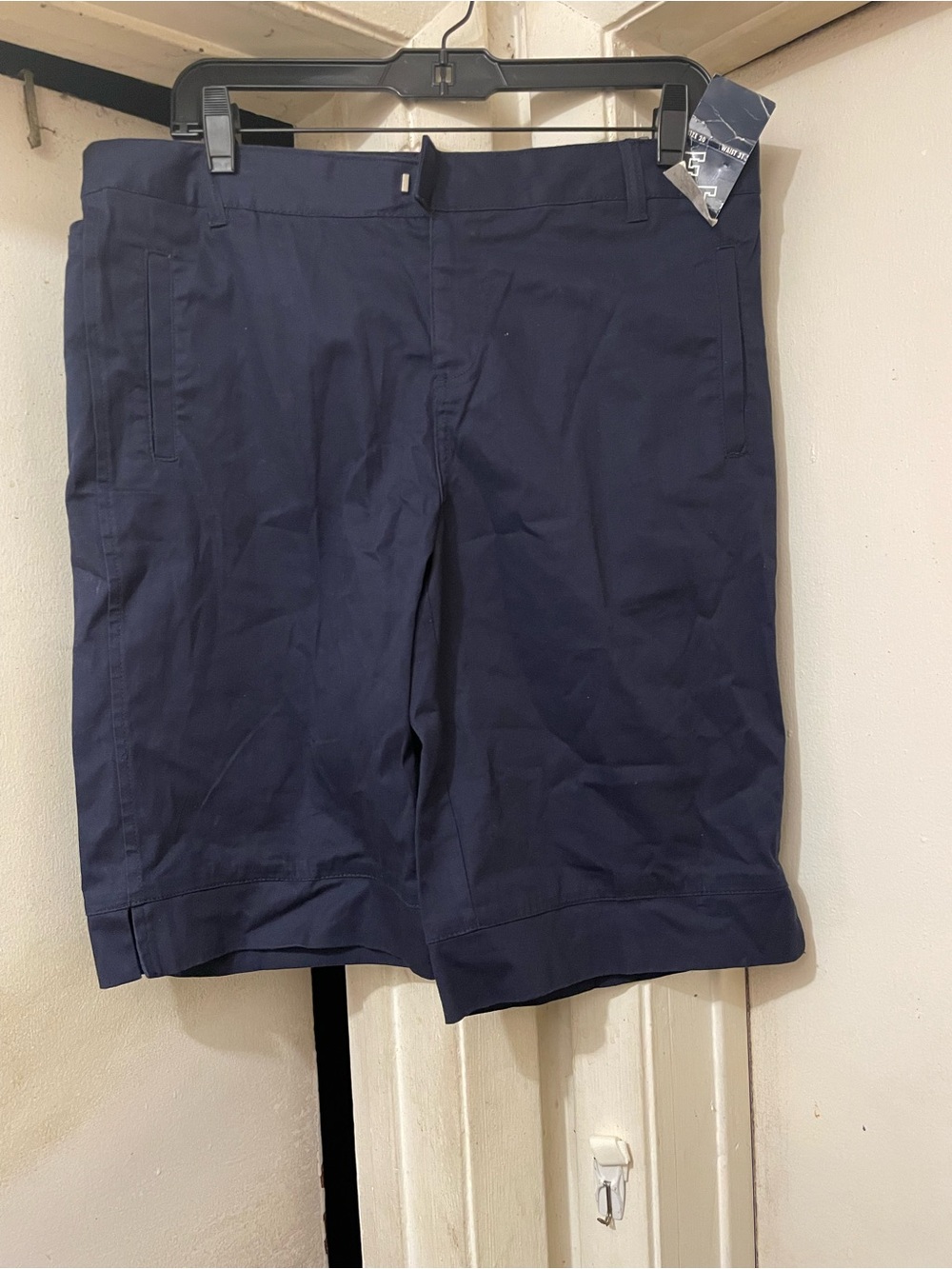 French Toast Size 20 Navy Blue Bermuda Shorts Stretch Chino Uniform NWT